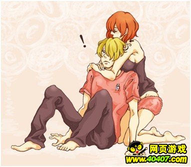 震撼美图秀恩爱 海贼王山治和娜美的甜蜜大家