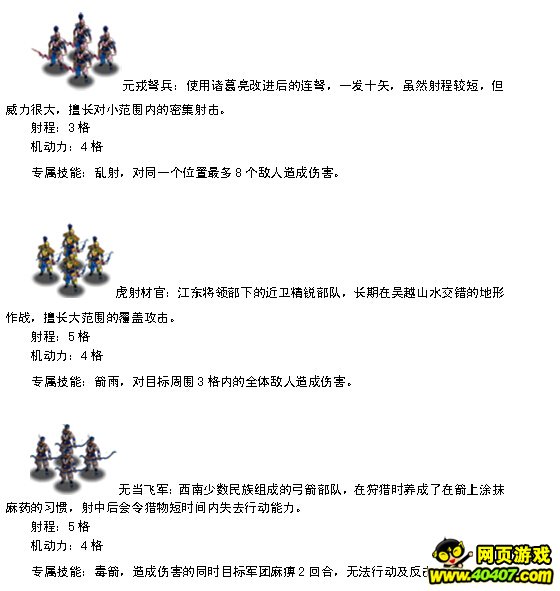 魂斗三国兵种属性特点解析_40407网页游戏网