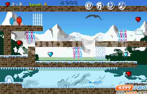 4399《森林冰火人大冒险2》将冒险进行到底