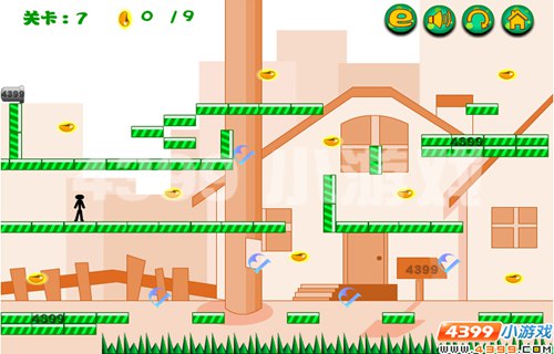 四三九九《火柴人吃豆豆2》闯关真人秀_游戏